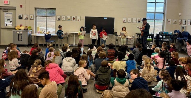 📚✨ Round 2 of our Special Visit Alert! ✨📚  Our3rd - 5th grade students had a wonderful time today with Mr. Shalin, Youth Services Coordinator at Bartow County Public Library!  He shared all about the amazing things happening at the library, read some fun stories, and even did some interactive readers theatre! 🎭 A big thank you to Mr. Shalin for bringing the joy of reading and imagination to our school today! 💛💙