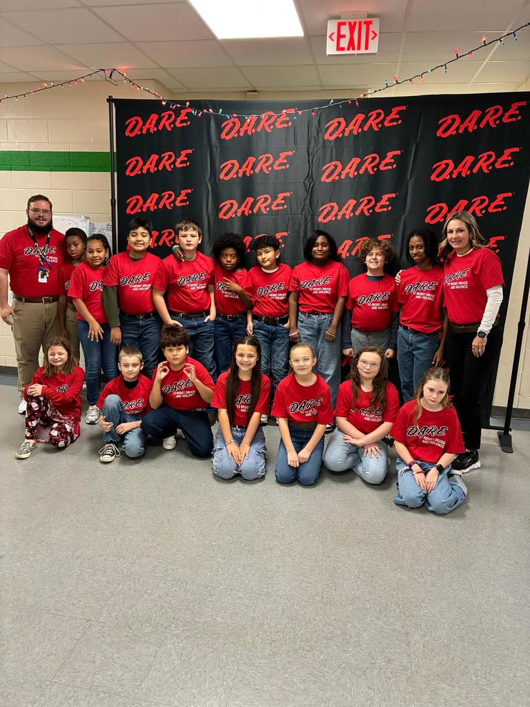 HCES is proud to celebrate our fifth-grade students! Throughout this semester, they have participated in the D.A.R.E. program each week, demonstrating commitment and perseverance. Their hard work and dedication were honored during the D.A.R.E. Graduation ceremony, recognizing this important achievement. Congratulations to our fifth graders on this accomplishment—we are so proud of you!