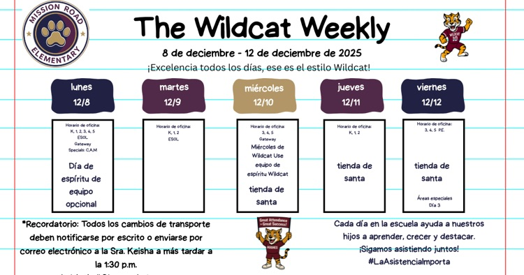 Wildcat weekly Spanish