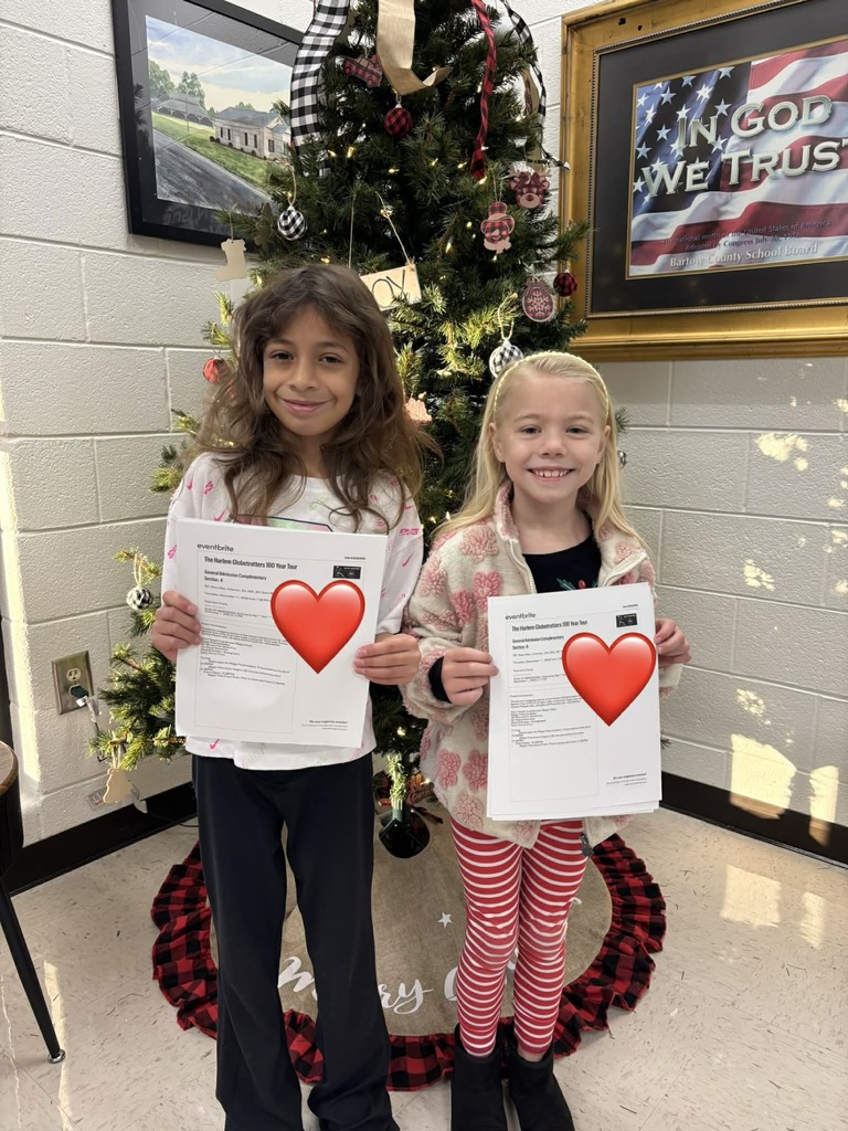 🎉 Congratulations to our BartowCares4U Be Grateful Essay Competition Winners! 🎉 We are SO proud of our Pine Log students who took home the top spots: ✨ Adley Powell – K–2 Division Winner ✨ Abby Delgado – 3–5 Division Winner These two each received tickets to see the Harlem Globetrotters today! 🏀🐝 Great job, girls! We are proud of you!