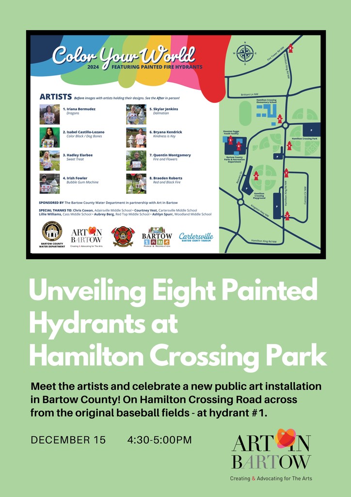 Unveiling Eight Painted Hydrants at Hamilton Crossing Park