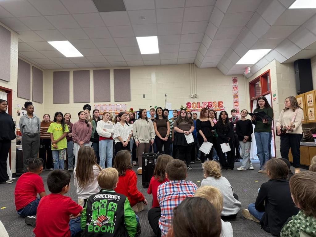 'Tis the Season! CMS Carolers visited HCES today to spread joy and cheer! Thank you so much!!