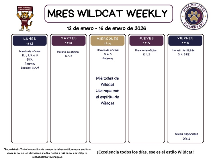 wildcat weekly Spanish