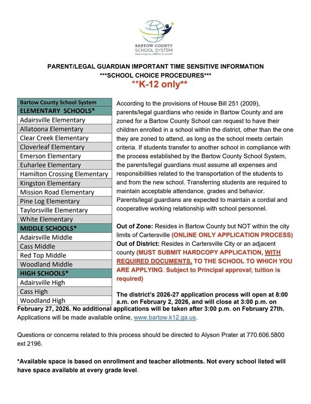 School Choice Information