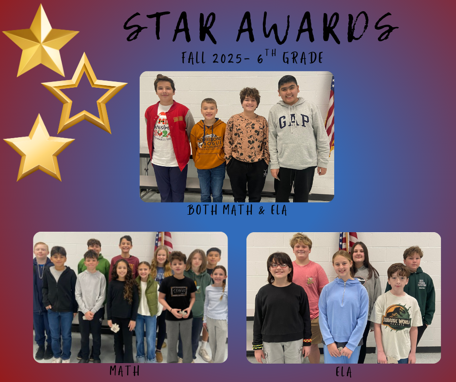 STAR Awards Fall 2025- 6th Grade