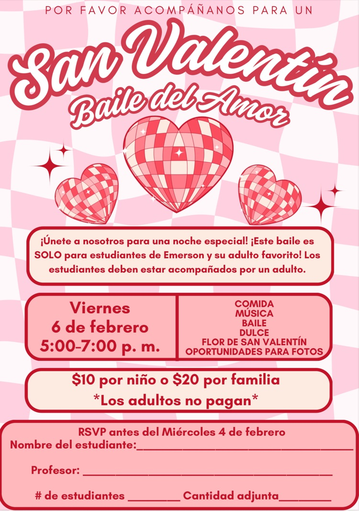 It's almost time for the Sweetheart Dance! Join us for a fun evening with your child and visit the book fair, too!