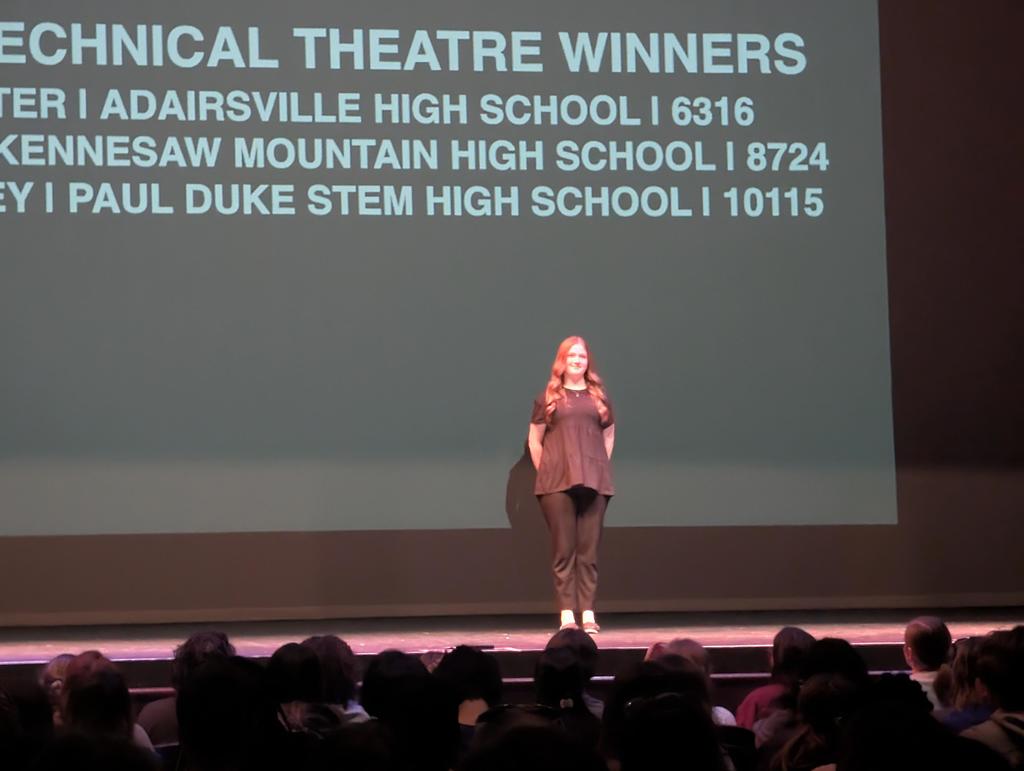 Amelia Carter on stage