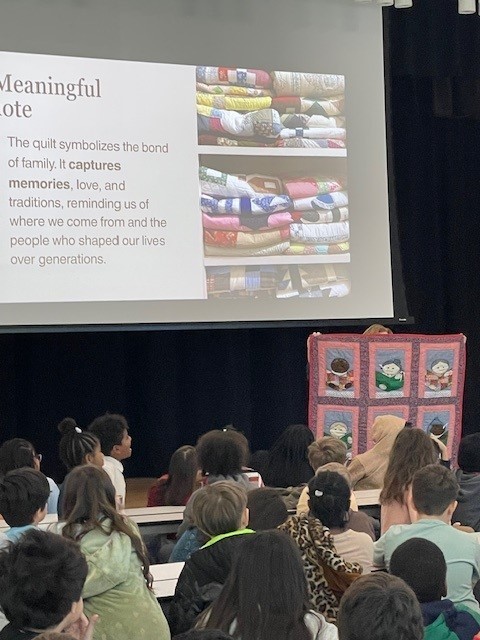 Presentation for 3rd graders on the meaning behind quilt making.
