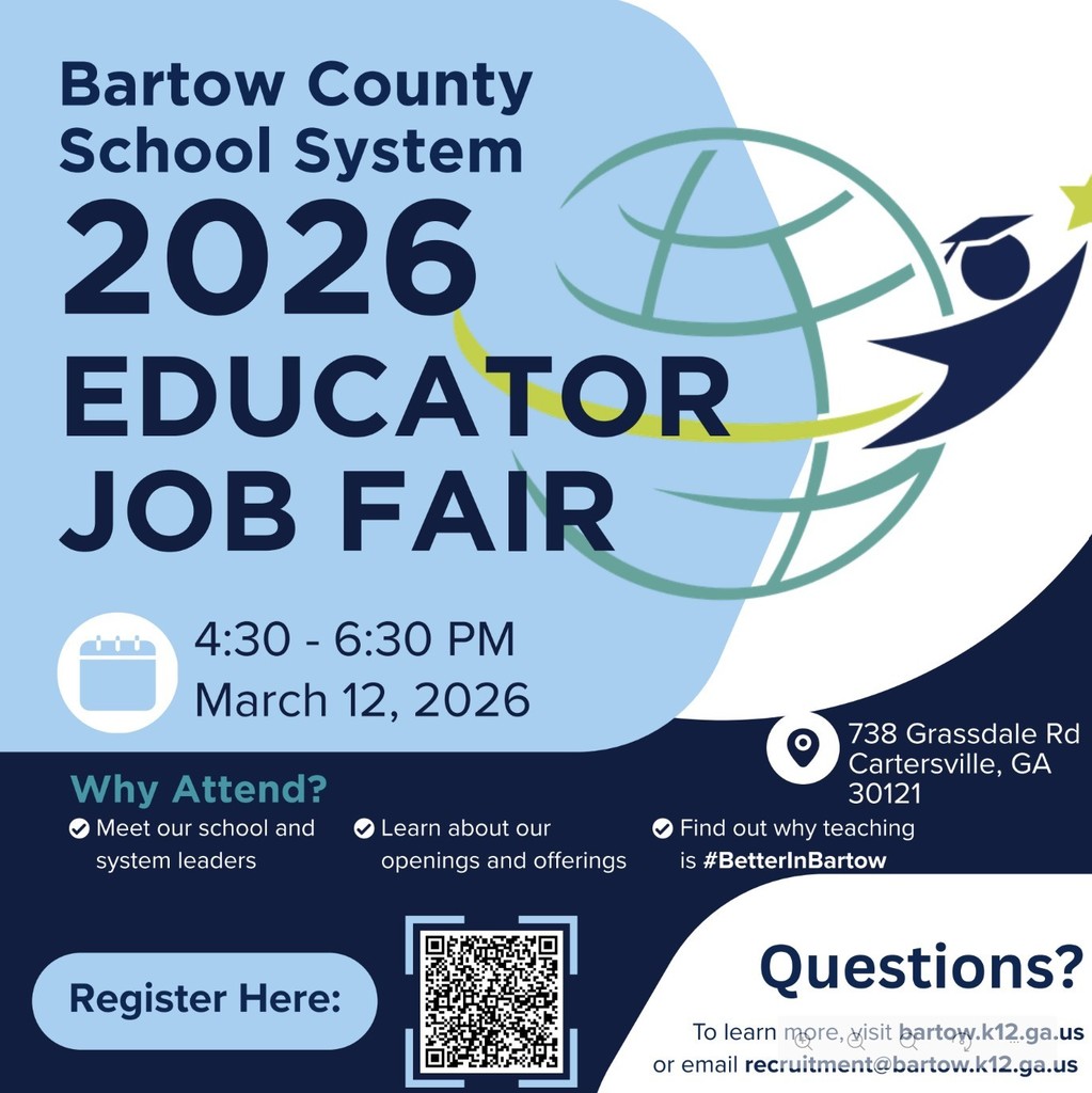 An event flyer for the 2026 Educator Job Fair, featuring a globe and a graduation cap.
