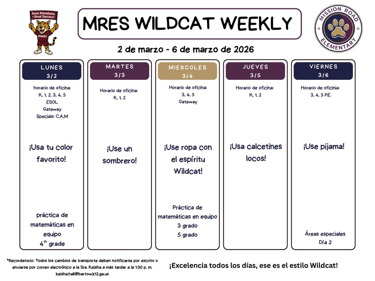 wildcat weekly Spanish 