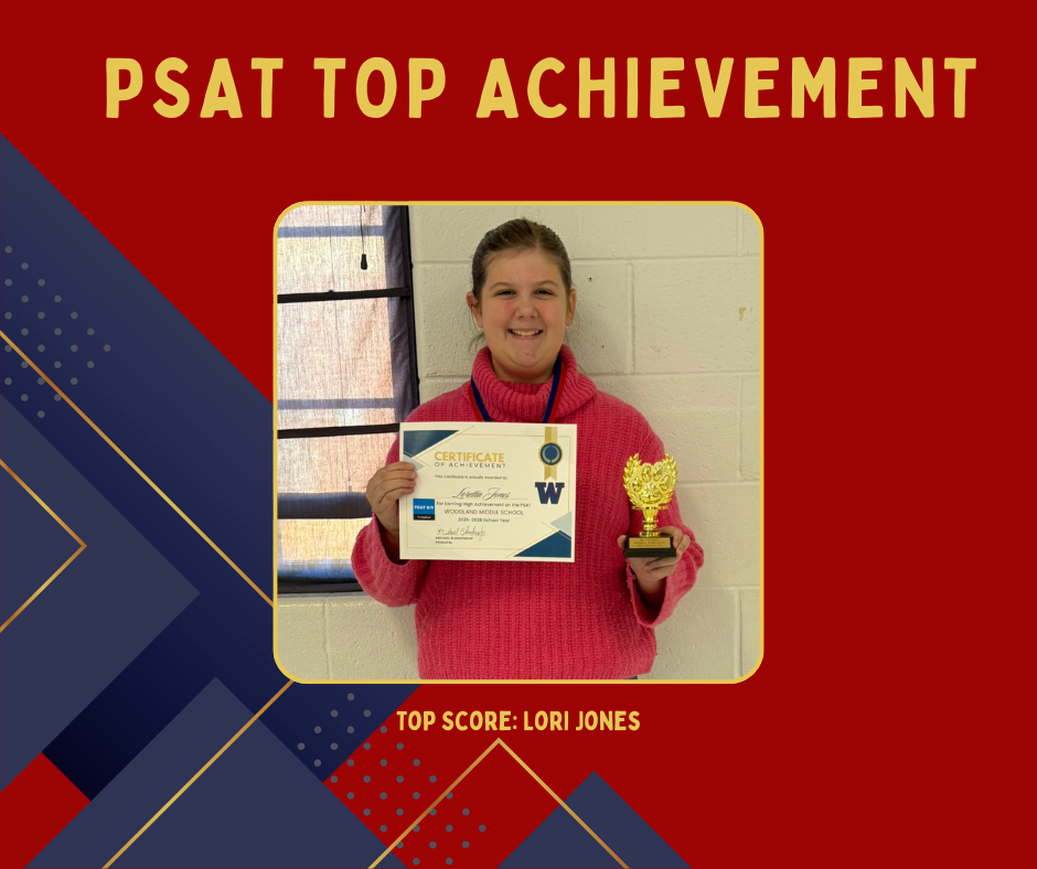 PSAT Top Achievement. Top Score: Lori Jones