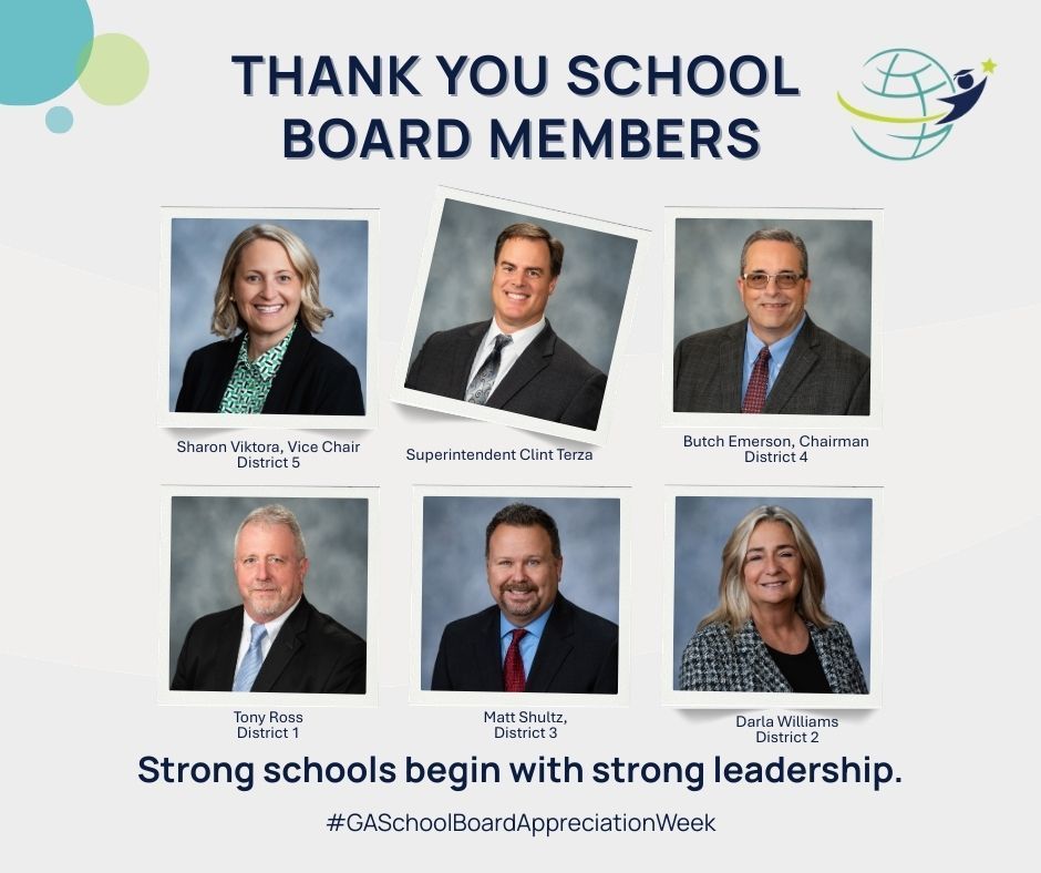 Five board members in suits. The top row has two men and one woman. The bottom row has two men and one woman.
