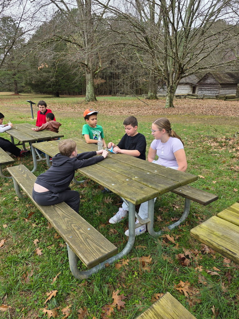 Fifth grade students had a great trip to the New Echota site in Calhoun. Students learned about Cherokee life and explored buildings, like the government house, school, and church.
