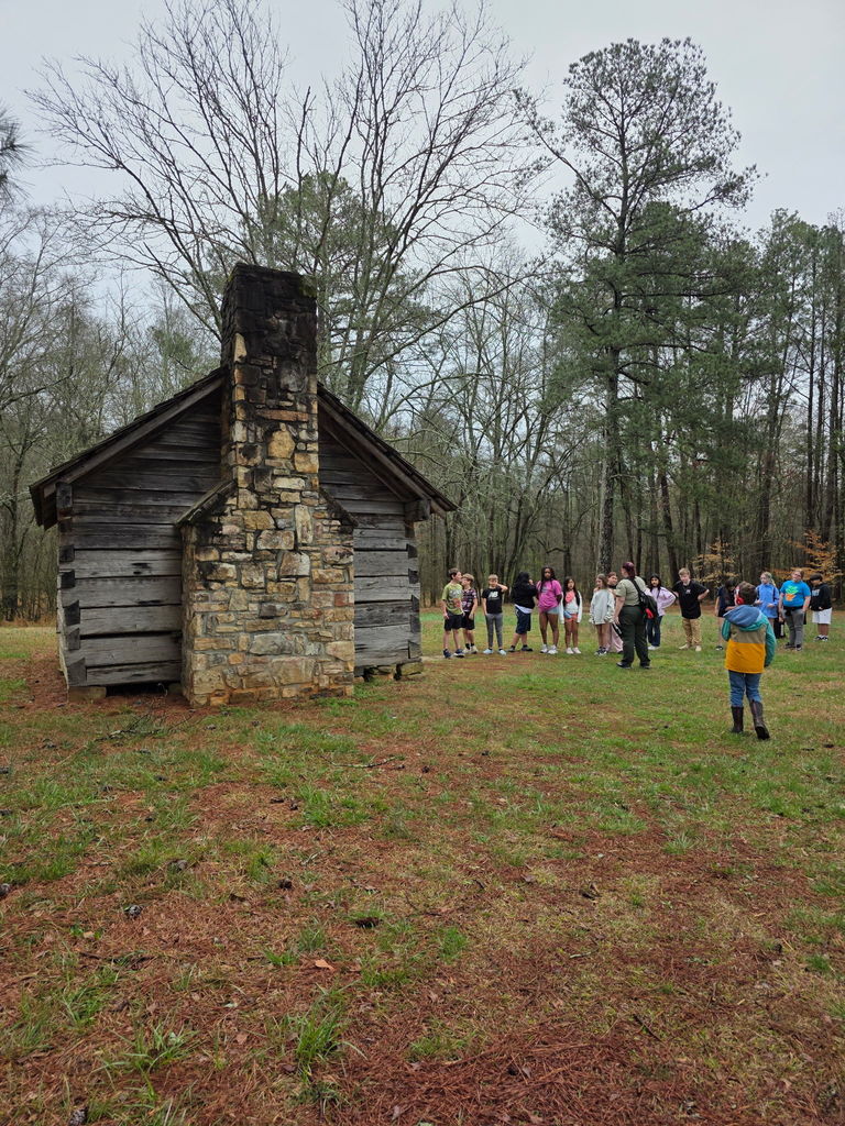 Fifth grade students had a great trip to the New Echota site in Calhoun. Students learned about Cherokee life and explored buildings, like the government house, school, and church.
