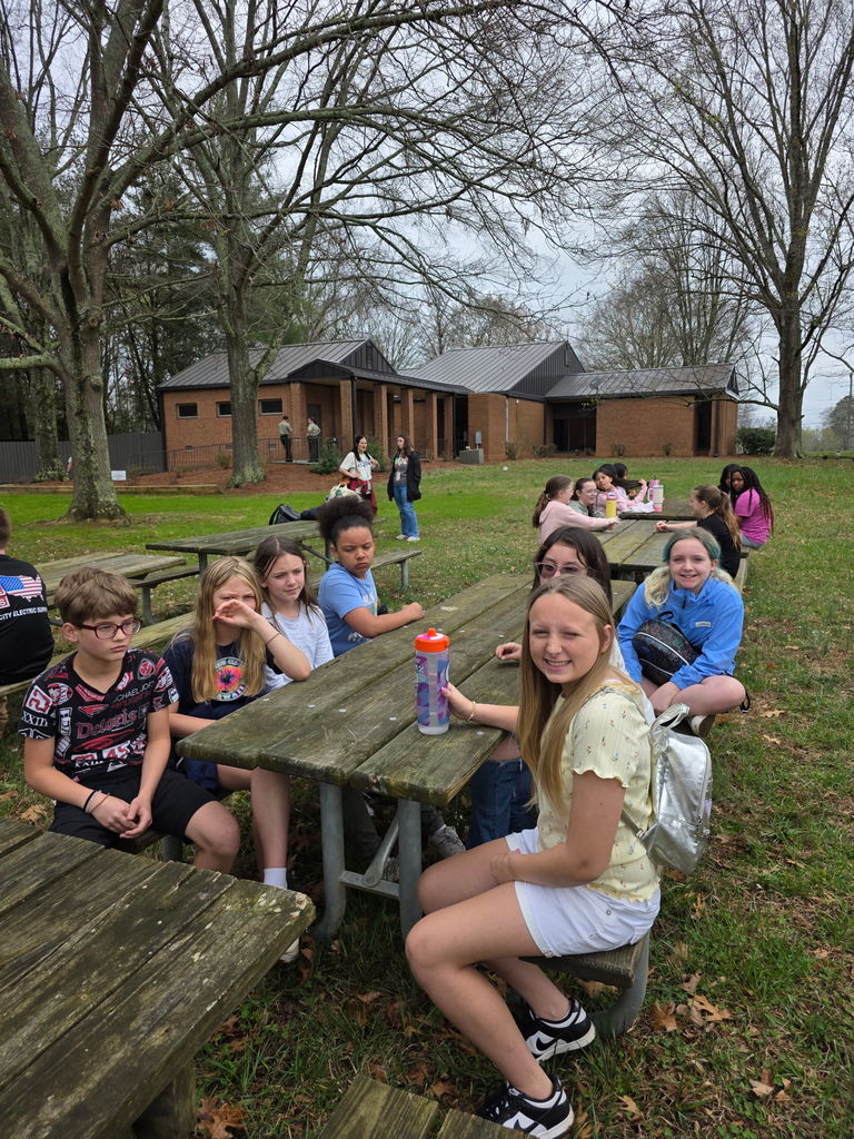 Fifth grade students had a great trip to the New Echota site in Calhoun. Students learned about Cherokee life and explored buildings, like the government house, school, and church.