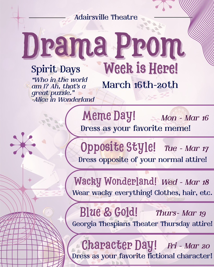 Drama prom spirit week