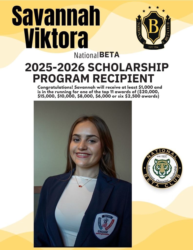 Savannah Viktora wins BETA Scholarship