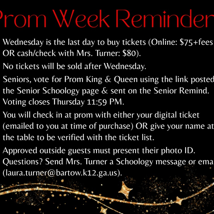 information in purchasing prom tickets and voting for king and queen
