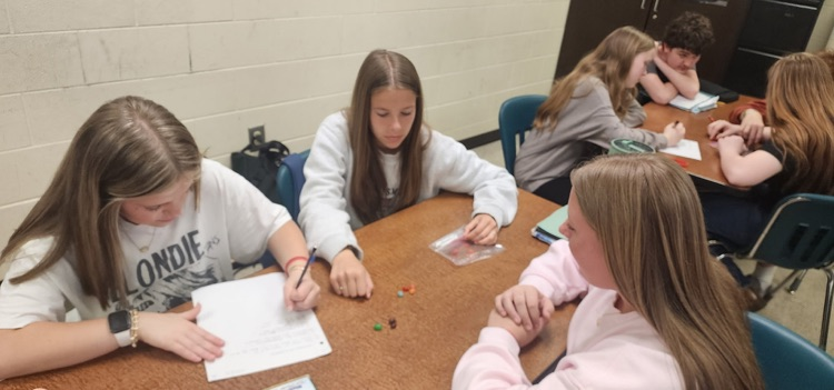 students working