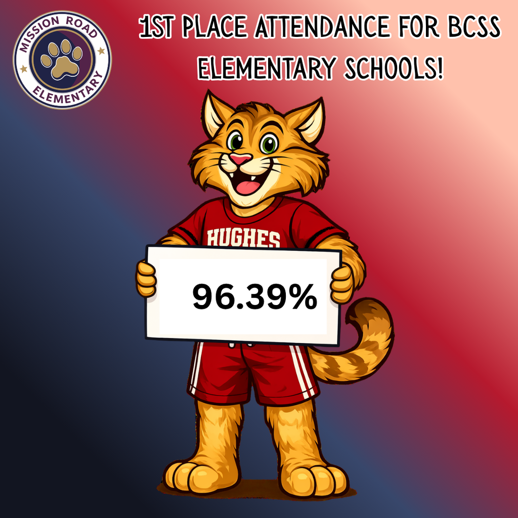 hughes holding sign 1st place attendance