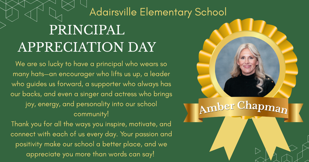 Appreciation for our Principal  Amber Chapman 