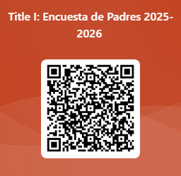 A QR Code that links to the Title I Parent Survey 2025-2026 in Spanish