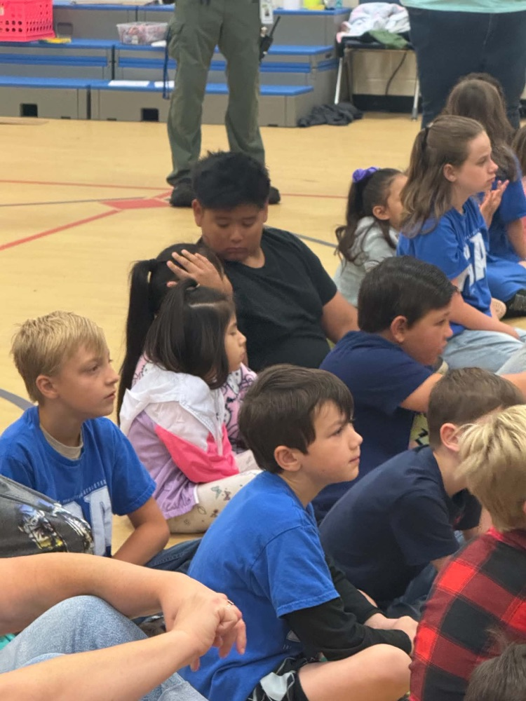 student sitting and watching something
