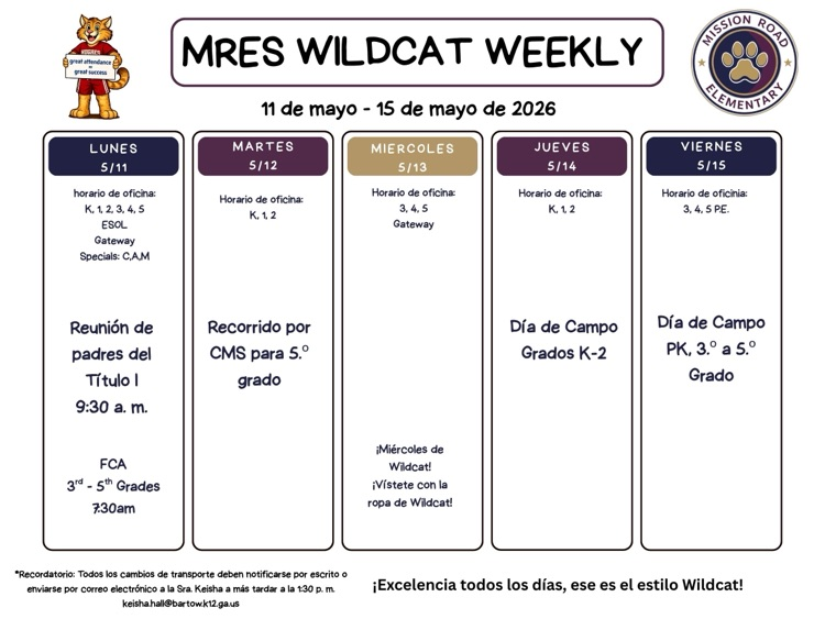 wildcat weekly Spanish