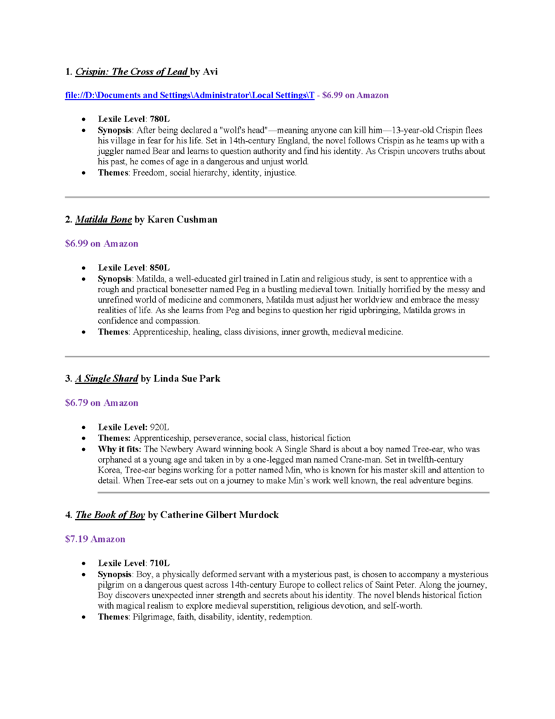 7th summer reading list 2