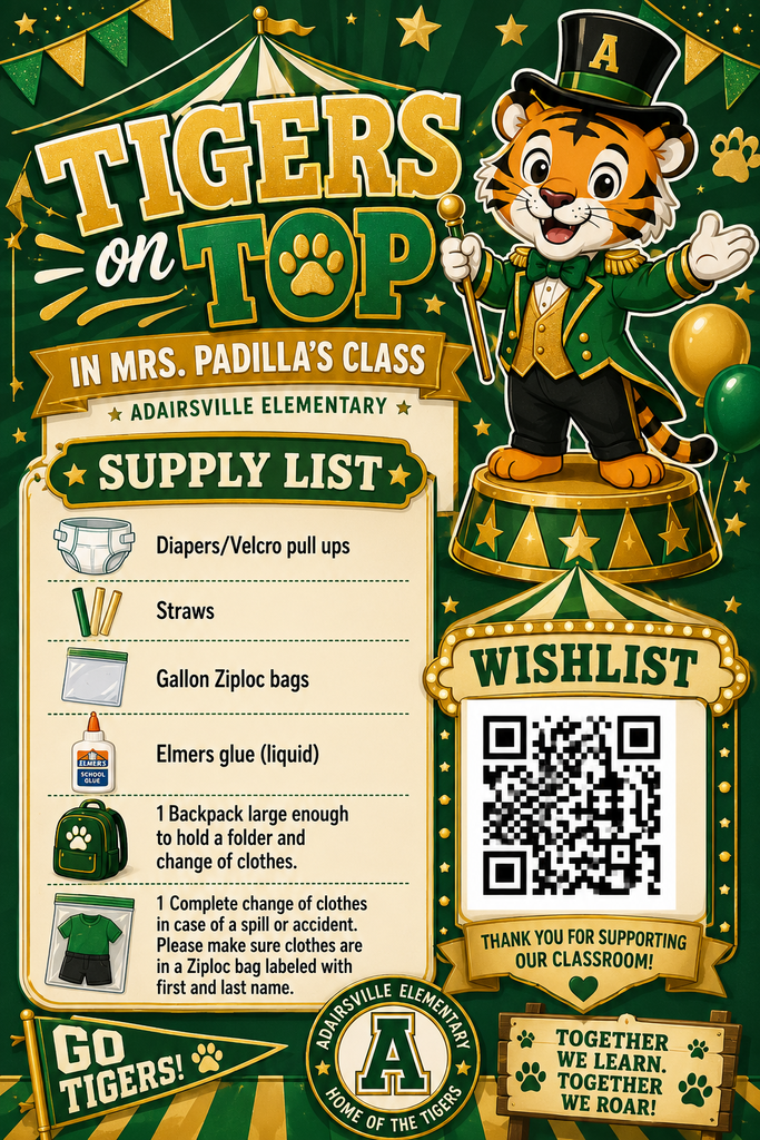 Mrs. Padilla's Class School Supply List 26-27