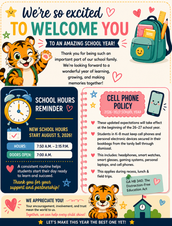 New School Hours and Cell Phone/Device Policy 