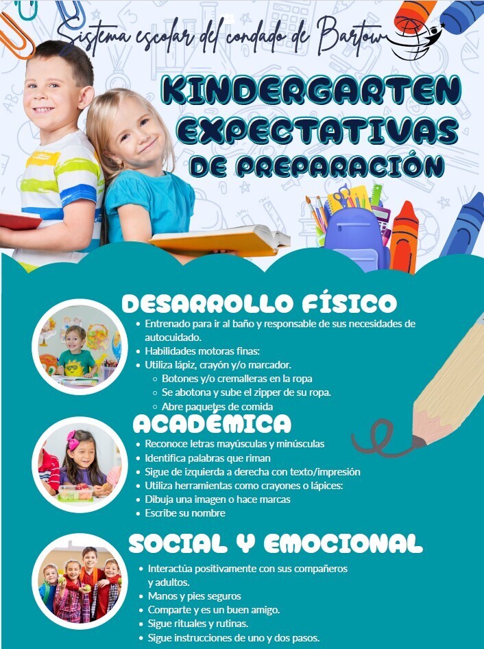 Kindergarten Expectations Spanish Version