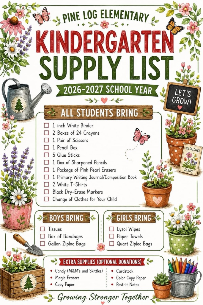 📚✏️ School supply lists for the 2026–2027 school year are here! Check your child’s grade-level list and start shopping when you’re ready. We can’t wait to grow together this year! 🌱❤️