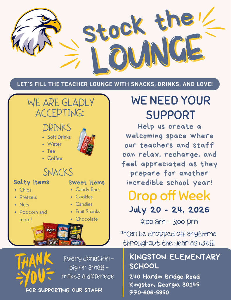 Information for parents to 'stock the lounge' to support teachers at Kingston Elementary School