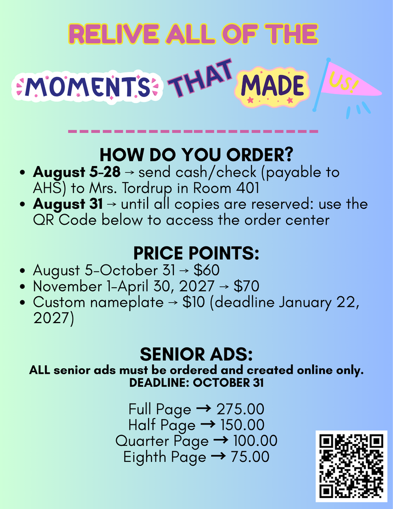 Yearbook & Senior Ad Information