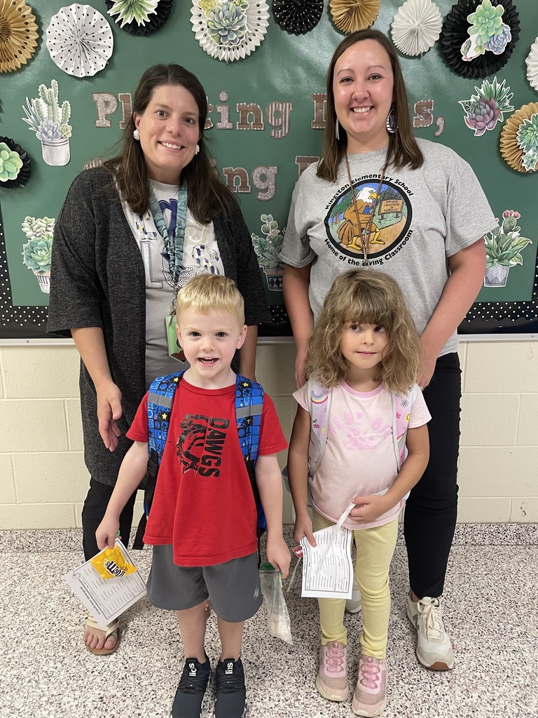Dr. Payne and Mrs. LaRue with Braxton T. and Penelope B. with the positive office referrals!