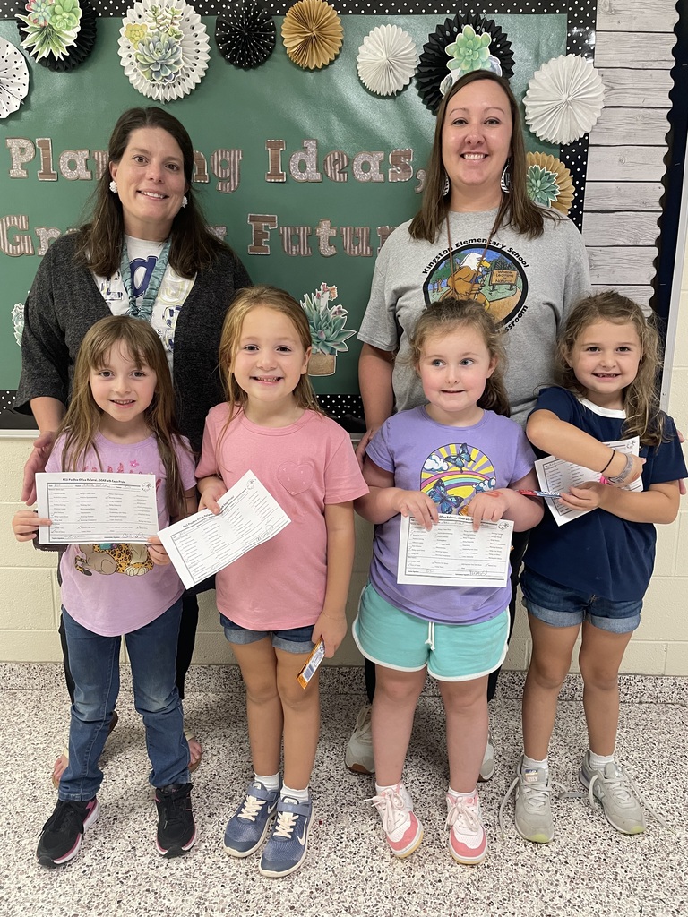 Dr. Payne and Mrs. LaRue with Charlotte, Morgan, Adi, and Collins celebrating their positive office referrals.