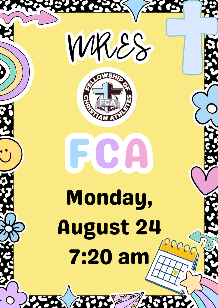 FCA starts Monday, August 24 starting at 7:20 am