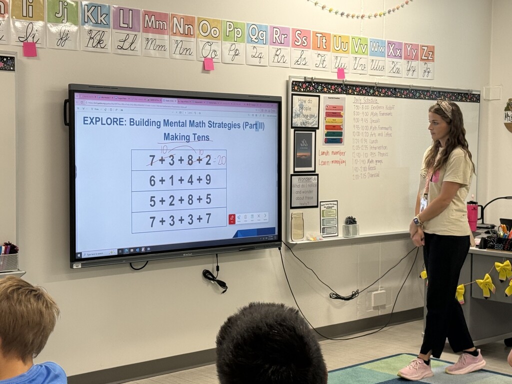 Third grade teacher numbers sense of building mental math strategies.