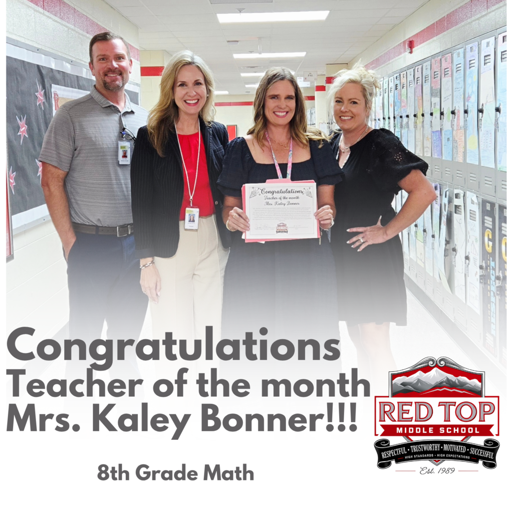 Congratulations Mrs. Kaley Bonner!