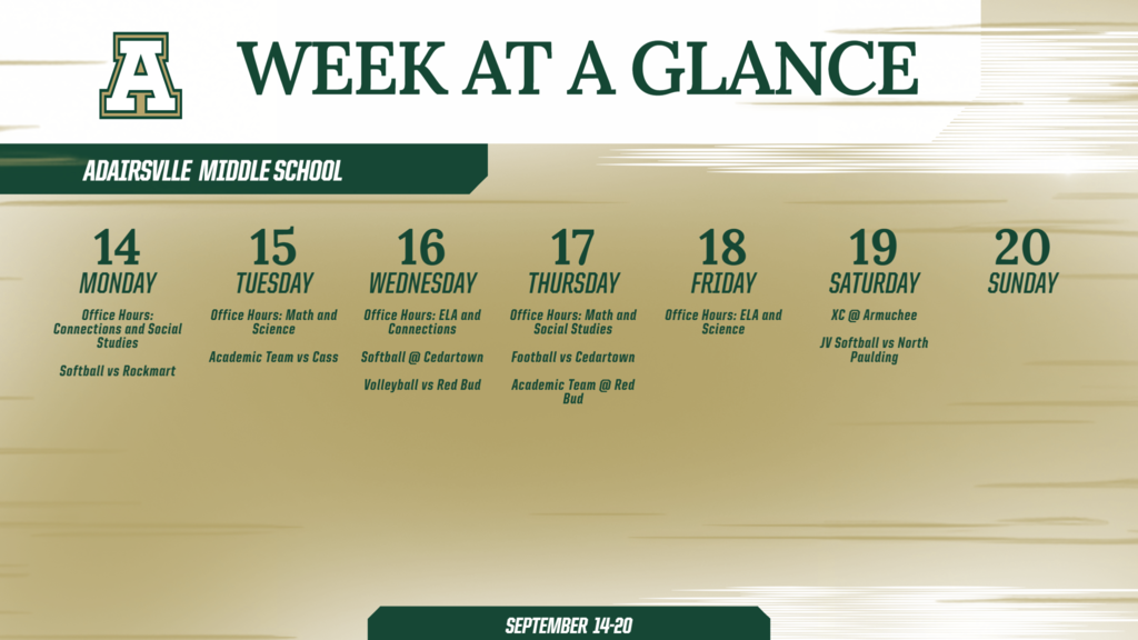 AMS Week at a Glance