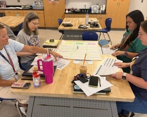 Teachers working on common mathematical language.