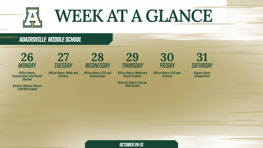 AMS Week at a Glance