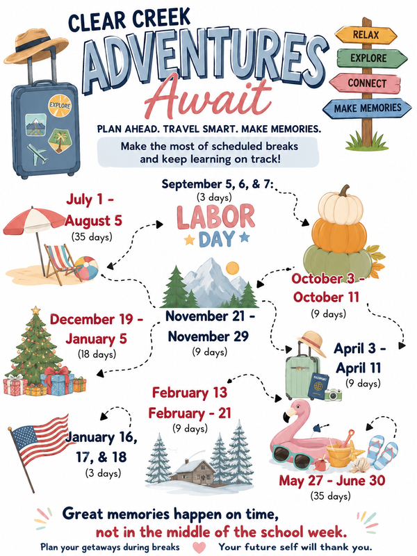 CCES Adventures: see flyer for details