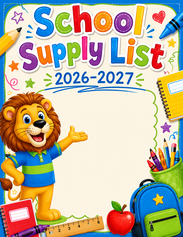 Supply List cover page
