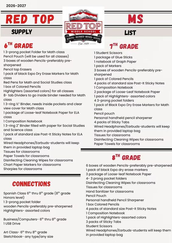 School Supply Lists