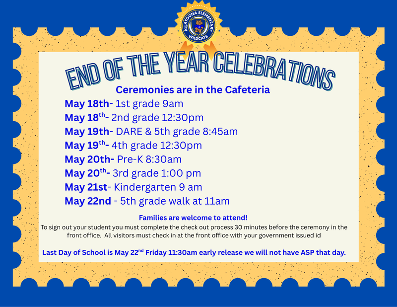 End of the year celebrations