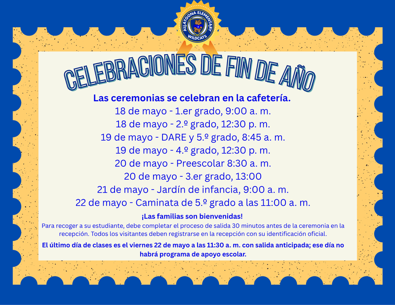 End of the year celebrations