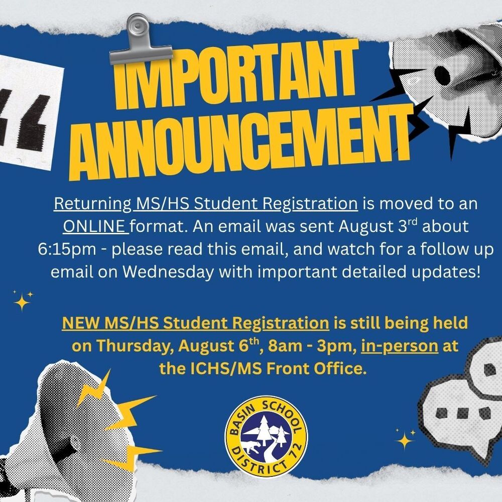 Important Update: MS/HS Registration is moved to Online!