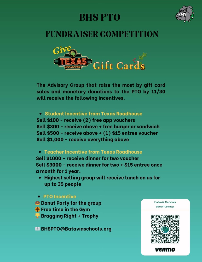 BHS PTO Gift Card Sale